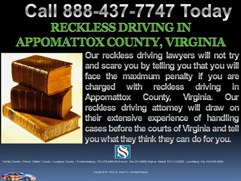 RECKLESS DRIVING APPOMATTOX COUNTY VIRGINIA LAWYER