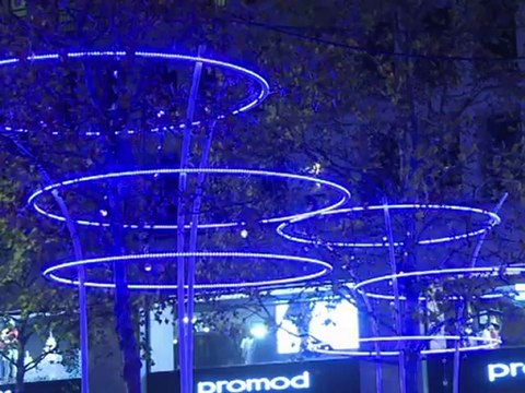Christmas lights go up on Champs-Elysees