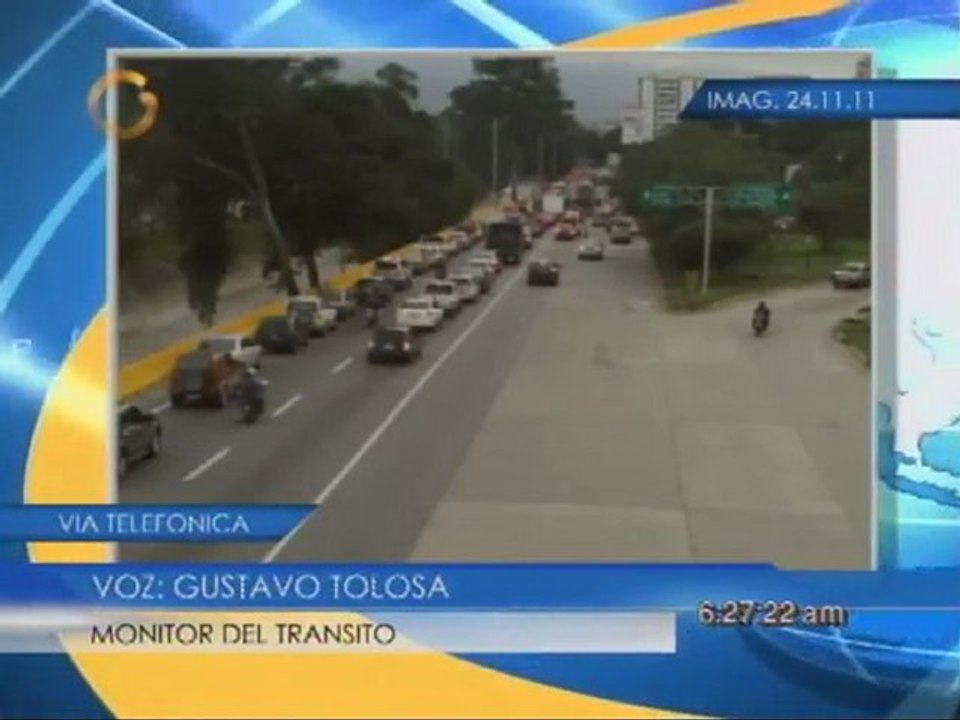 Reporte del tráfico desde la avenida principal...