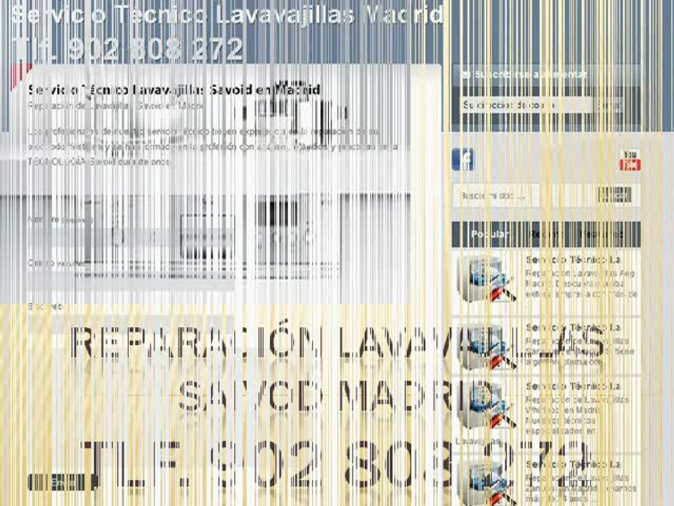 Reparación lavavajillas Saivod Madrid - Tlf. 902 808 272