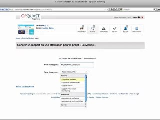 Rapports et exports avec Opquast reporting