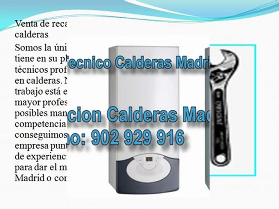 Reparacion de Calderas en Madrid 902 929 883