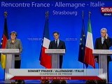 Conférence de presse : de Nicolas Sarkozy, Angela Merkel et Mario Monti