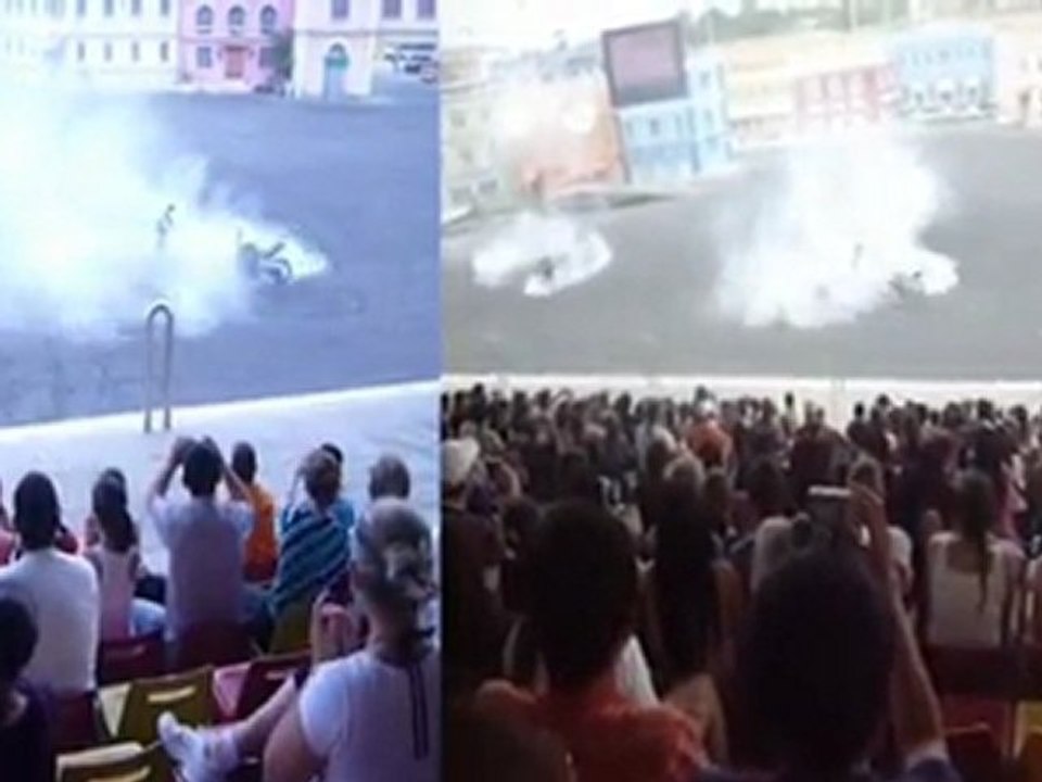 Accident de moto durant un show au Brésil