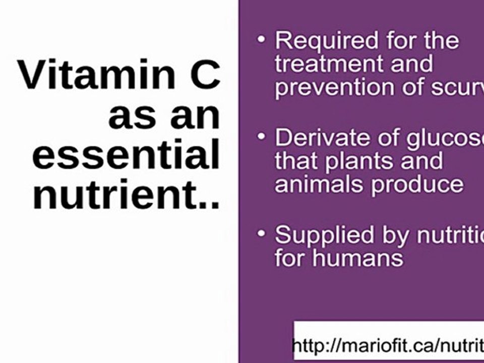 Why is vitamin C an essential nutrient?