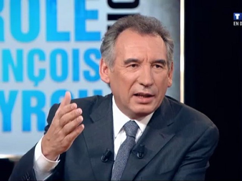 François Bayrou, invité de "Parole directe" sur TF1