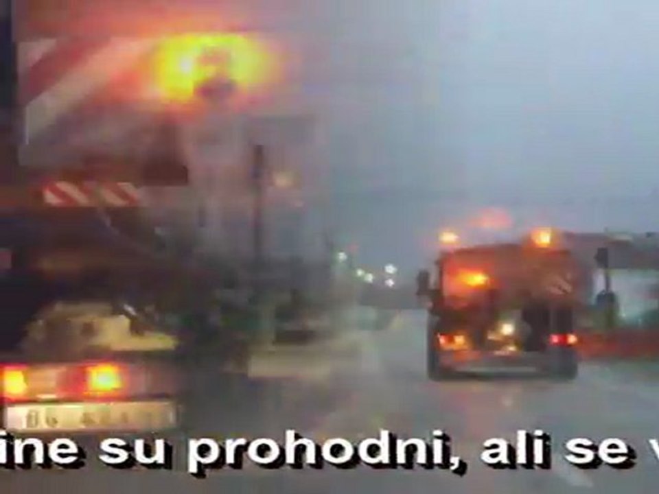 Knjaževac -Posipana So na putevims u Knjaževcu -