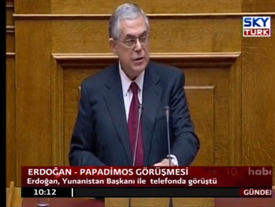 Erdoğan - Papadimos Görüşmesi