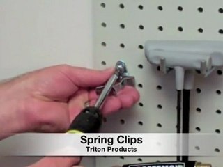 Garage Pegboard:  Spring Clips locking technology