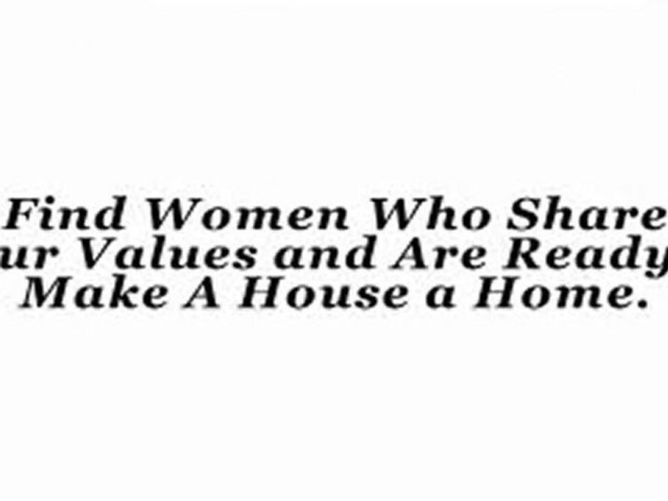 Women for Marriage