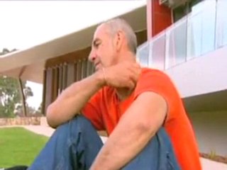 Man jumps in pool to save himself from raging fire