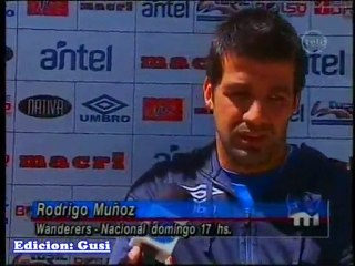 Rodrigo Muñoz - Wanderers - Nacional Domingo 17 hs