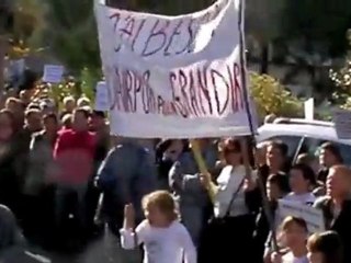 Manifestation contre la décharge à Bagnères-de-Bigorre, 19 novembre 2011