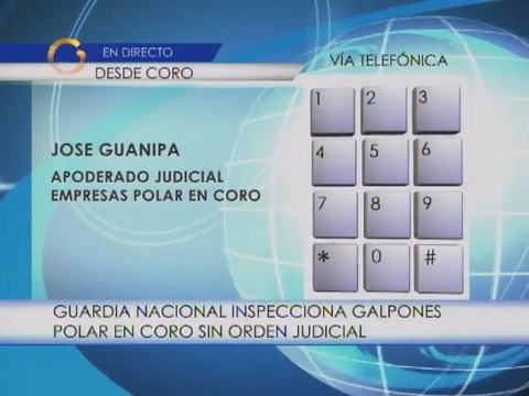 Alimentos Polar sufre inspección de la GN