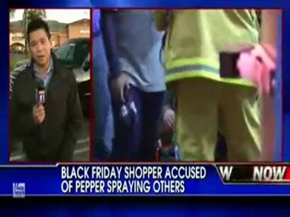 Crazy woman pepper sprays Xbox 360 shoppers in Walmart!