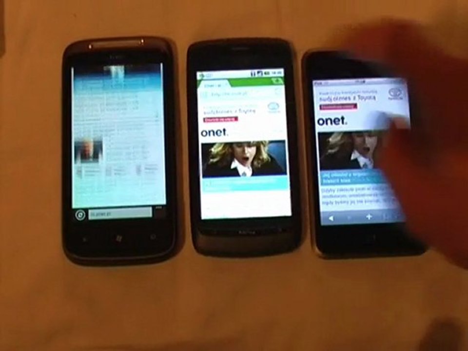 HTC 7 Mozart - Porównanie z Androidem i iOS