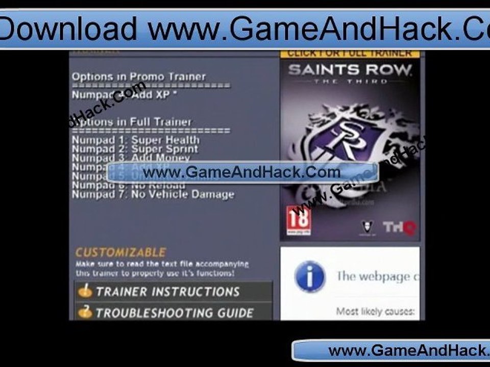 Saints Row The Third trainer [ Working Trainer ]