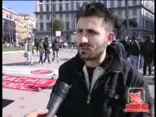 Napoli - Scontri al presidio di Casapound