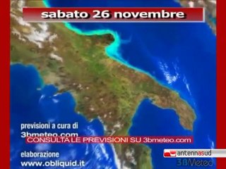 Previsioni del tempo, sabato 26 novembre
