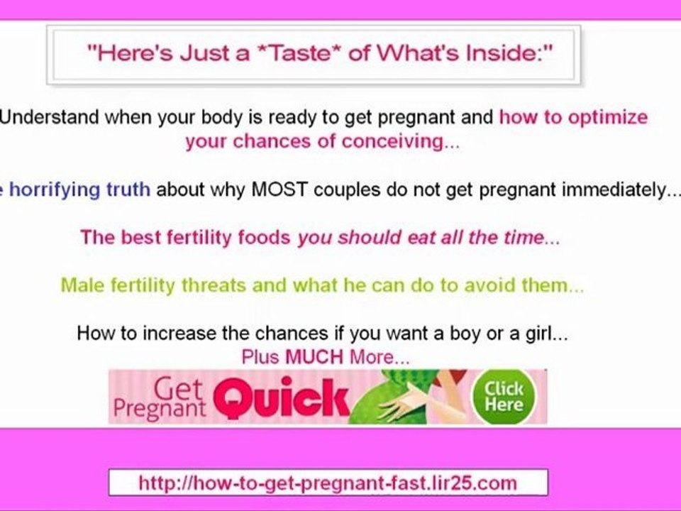 how to get pregnant with baby boy - tips to get pregnant fast