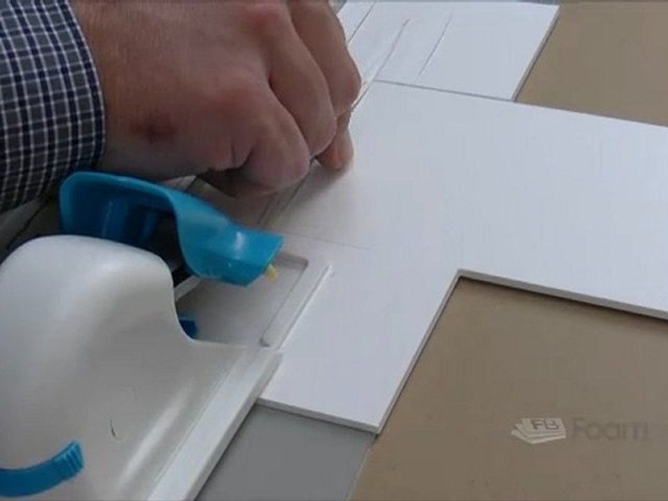 Foam board House Plan display mounting using printed foam bo