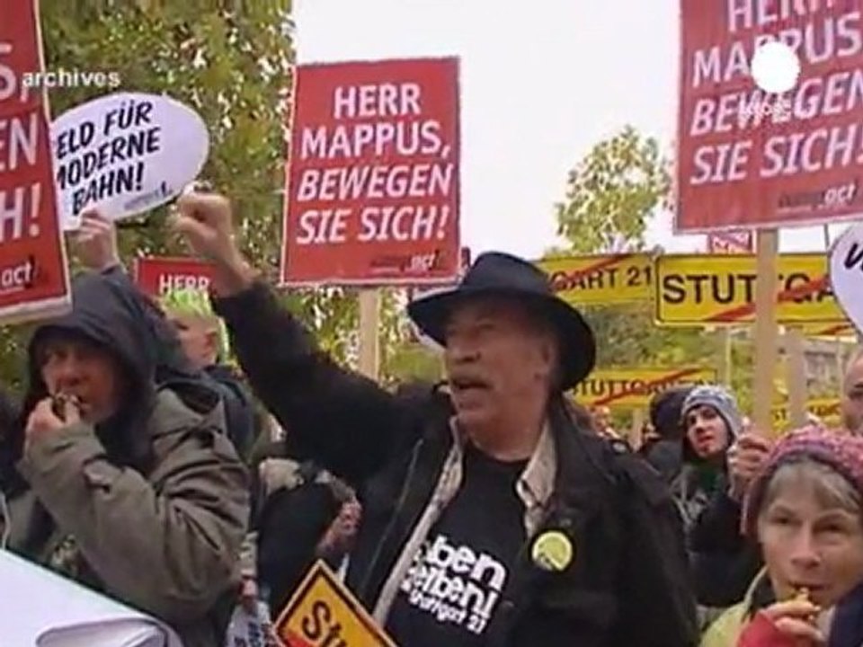 Référendum sur la gare souterraine de Stuttgart, il...
