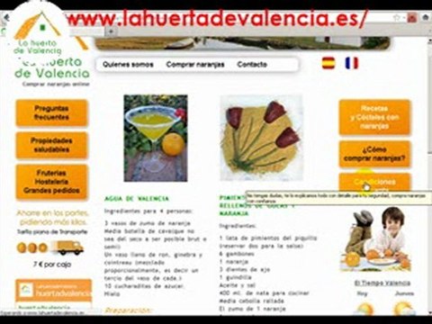 Comprar naranjas naturales. La web de las naranjas online