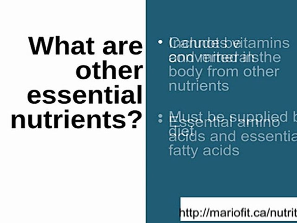 What are other essential nutrients?