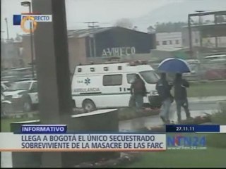 Policía que se escapó de las FARC fue llevado a hospital en Bogotá