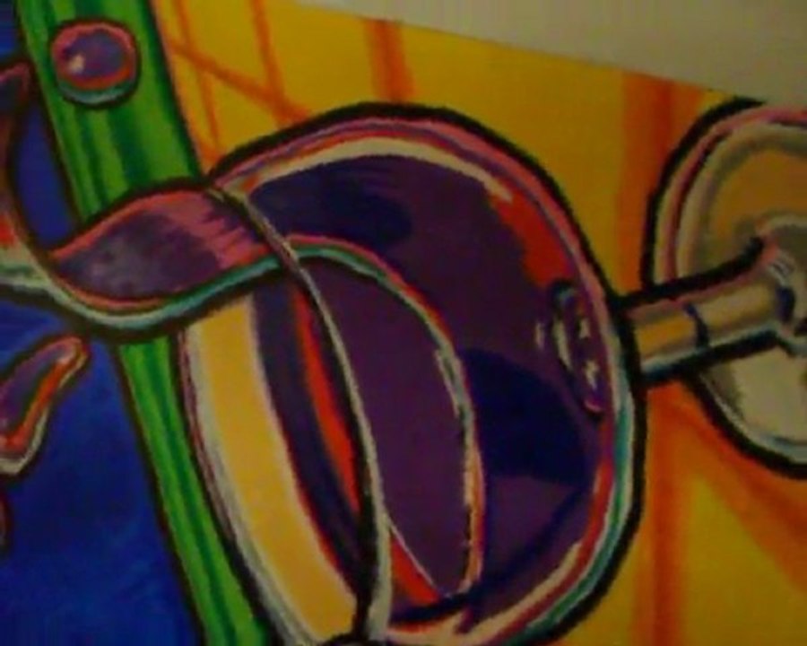 feutre acrylique - nature vivante à la cigarette