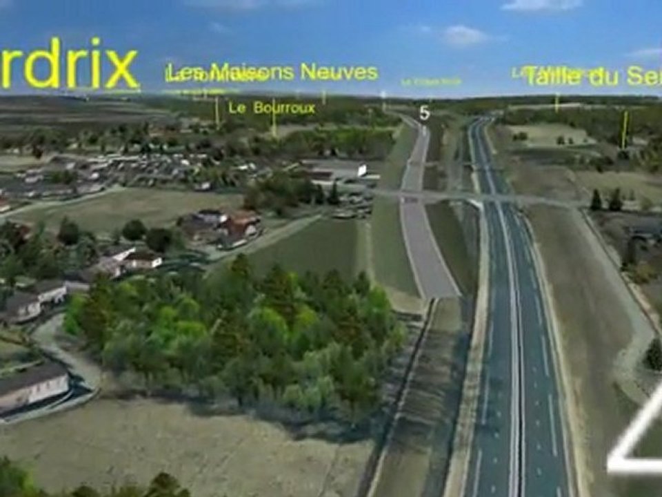 Tracé LGV sur Veigné en 3 D