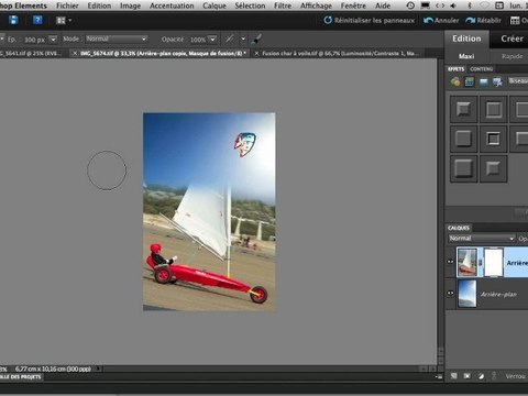 Fusion de 2 photos entre elles avec Photoshop Elements