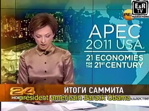 Tatiana Limanova de la chaîne russe REN-TV fait un doigt d’honneur à Barack Obama