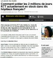 Comment solder les 2 millions de jours RTT actuellement en stock dans les hôpitaux français?