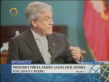 Piñera acepta que existen fallas en el sistema de educación