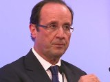 François Hollande sur le chômage lors de la visite de l'usine Saint-Gobain en Seine-Saint-Denis