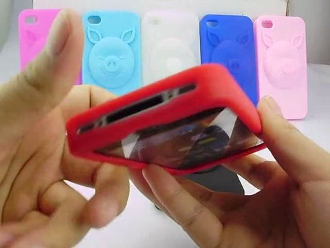 3D Pig Silicone Case for iPhone 4S-Extremely Cute