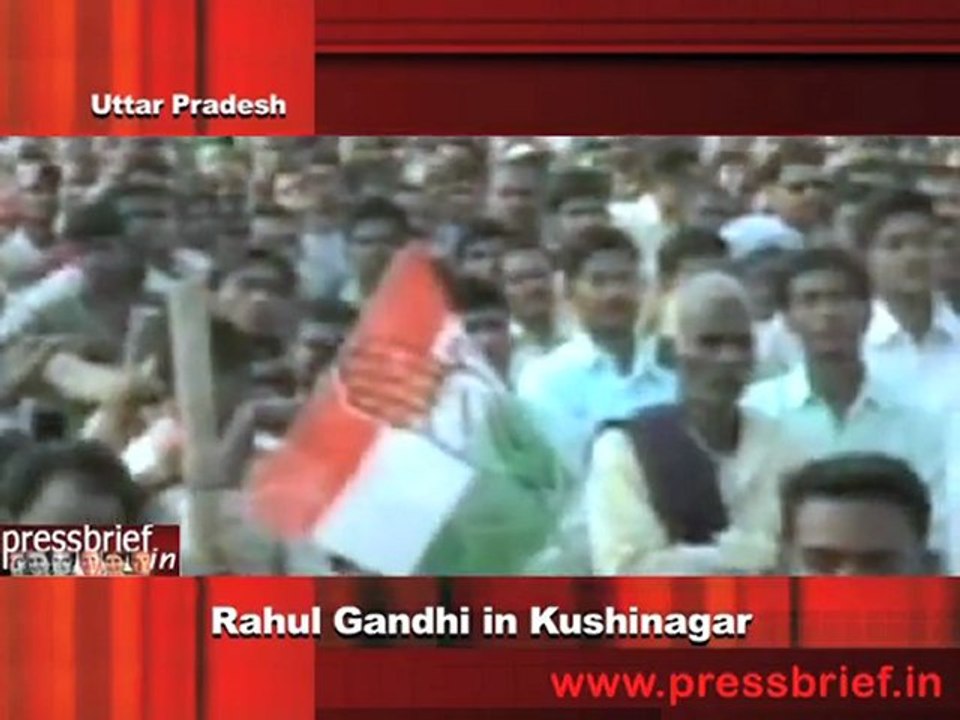 Rahul Gandhi in Kushinagar 2