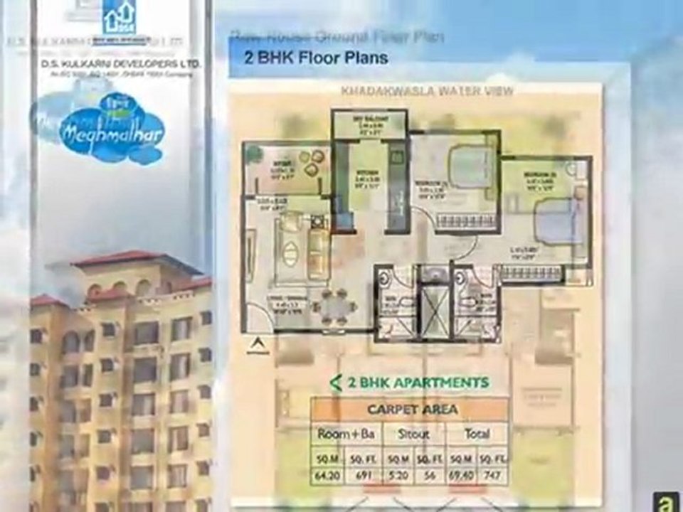 Fine living in elegant apartments by DSK Developers at Meghmalhar, Sinhagad road, Pune