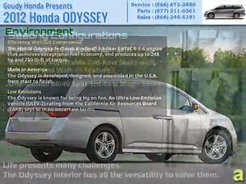 2012 New Honda Odyssey Los Angeles by Goudy Honda