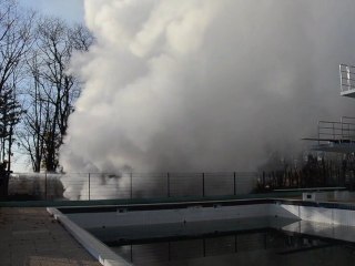 INCENDIE A LA PISCINE DU CREUSOT