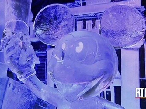 Sculptures de glace dédiées à Disneyland Paris