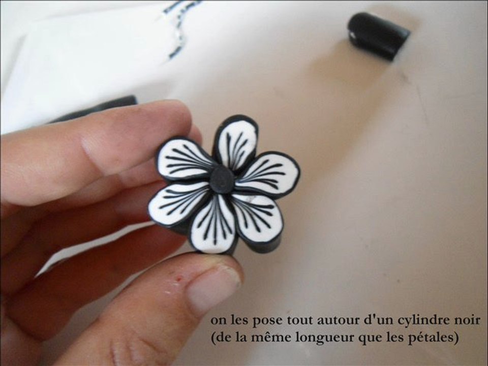 Comment faire une cane fleur en pâte fimo facilement