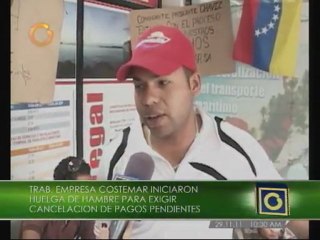 Trabajadores de Costemar se declaran en huelga de hambre