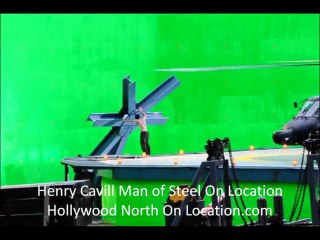Henry Cavill sur le tournage de Man of steel