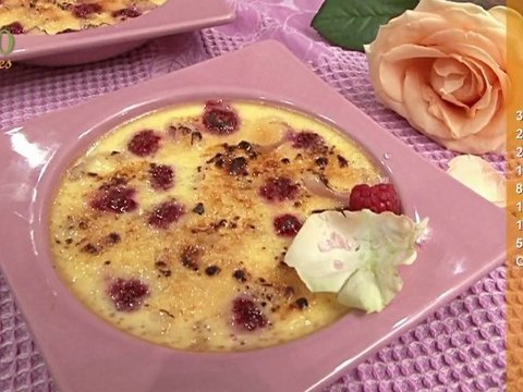 Crème brulée aux framboises et aux litchis - 750 Grammes