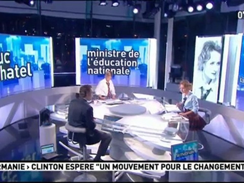 Luc Chatel invité de la Matinale de Canal + le mercredi 30 novembre