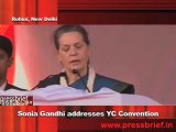Congress President Sonia Gandhi congratulates Youth Congress