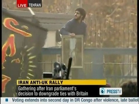 Protesters storm British embassy in Tehran
