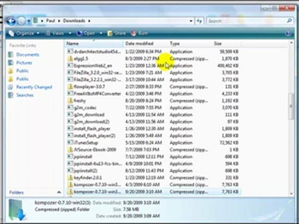 Edit Files - Step 1 Kompozer Download